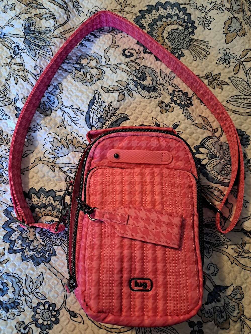 Lug Mini Skeetwr In Pink Houndstooth NWOT
